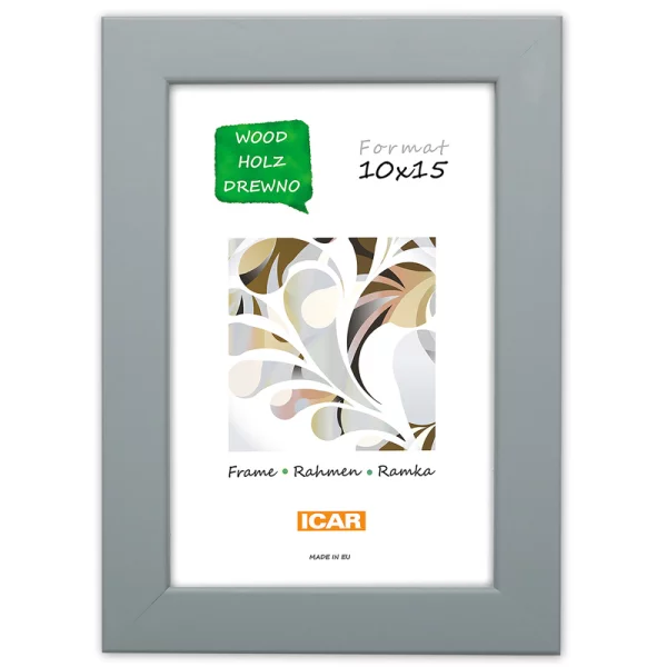 Holz Bilderrahmen Kaelis 21x29,7 cm (A4) | Grau | Normalglas (2 mm)