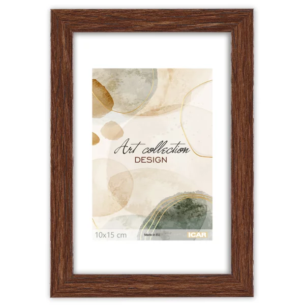 MDF Bilderrahmen Eloura 50x70 cm | Dunkelbraun | Kunstglas (1 mm)