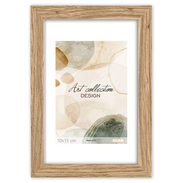 MDF Bilderrahmen Eloura 50x70 cm | Eiche dunkel | Kunstglas (1 mm)