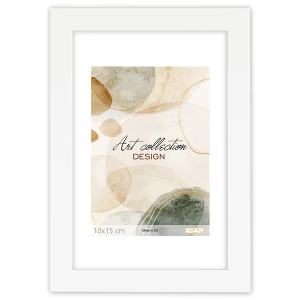 MDF Bilderrahmen Eloura 50x70 cm | Weiß | Kunstglas (1 mm)