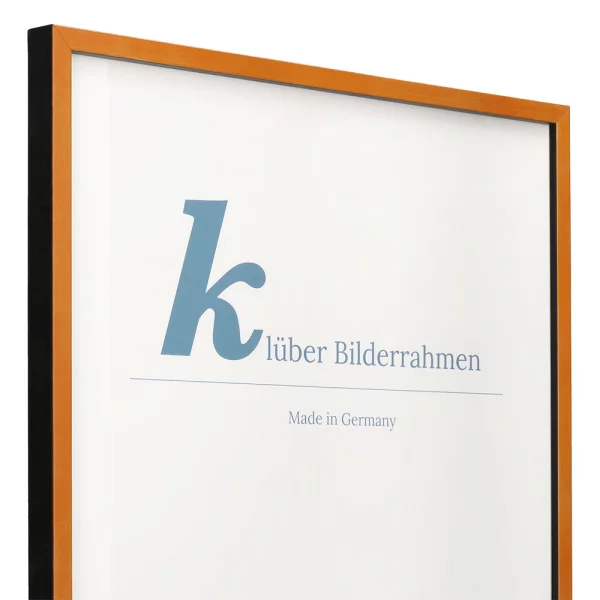 Cadre en bois Calamar 30x40 cm | orange-noir | verre standard (2 mm)