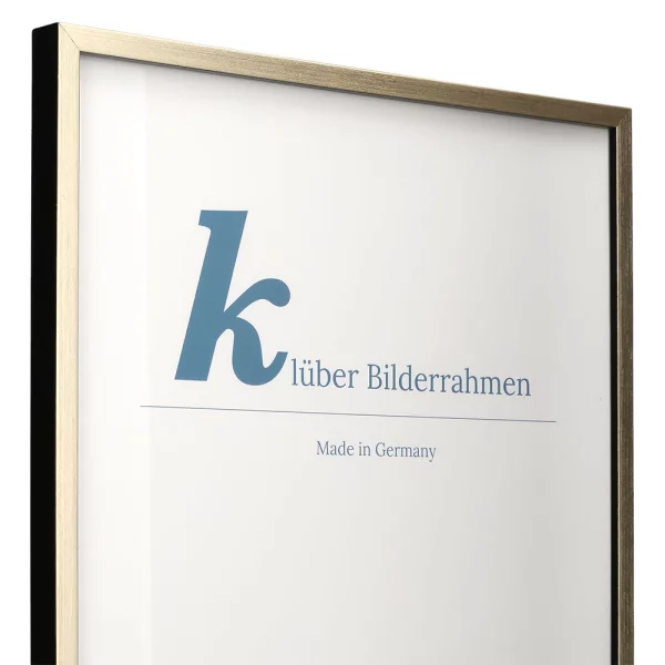 Cadre en bois Calamar 30x40 cm | platine-noir | verre standard (2 mm)