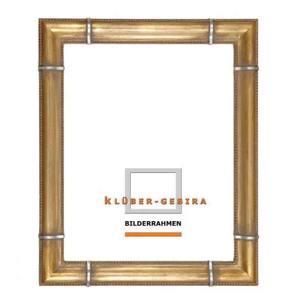Stilrahmen - Berlin 30x40 cm (Profil 5,5 cm) | warmes altgold patiniert | Normalglas (2 mm)