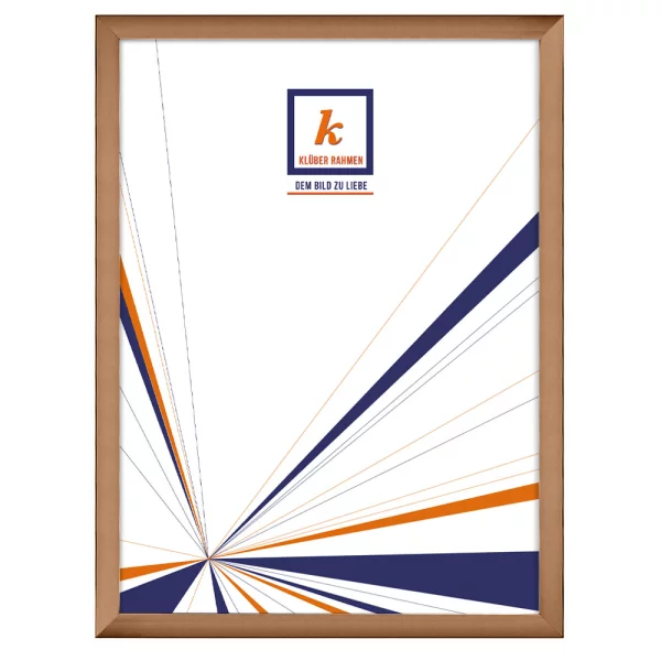 Alu Bilderrahmen Sergio 30x45 cm | Bronze dunkel, Rücken gebürstet | Normalglas (2 mm)