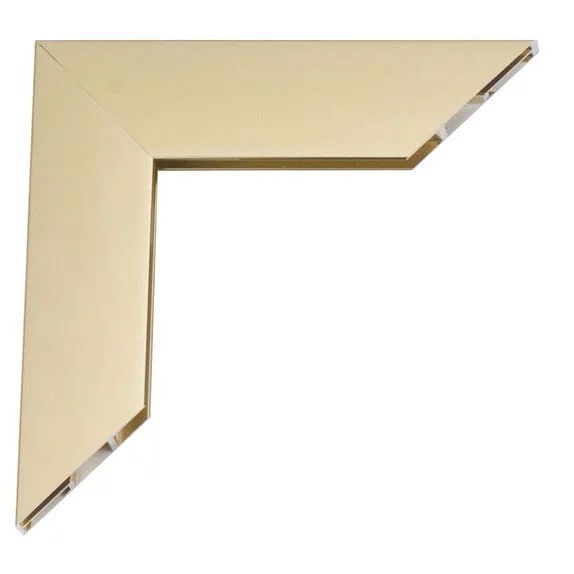 Aluminum kader Mega op maat goud, glanzend | normaal glas (2 mm)