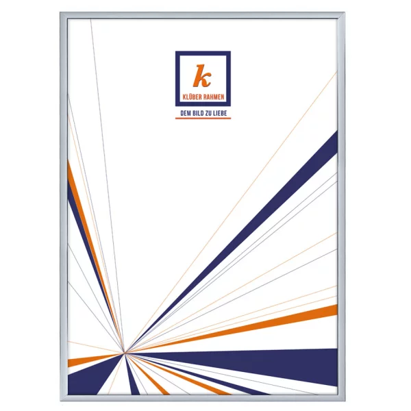 Cadre en aluminium Carlos 20x30 cm | bleu étain brillant, dos brossé | verre standard (2 mm)