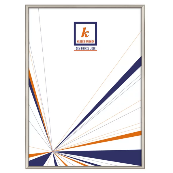 Cadre en aluminium Miguel sur mesure champagne mat, dos brossé | verre standard (2 mm)