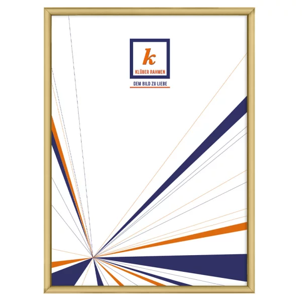 Alu Bilderrahmen Enzo 42x59,4 cm (A2) | Gold-matt, Rücken gebürstet | Normalglas (2 mm)