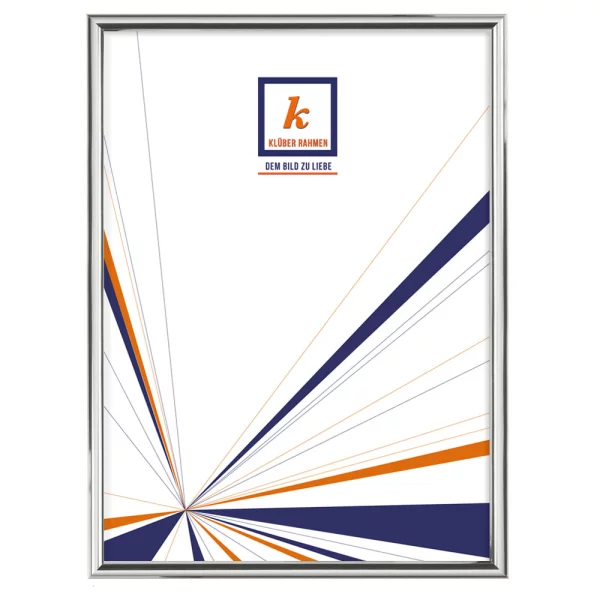 Cadre en aluminium Enzo 20x30 cm | argent brillant, dos brossé | verre standard (2 mm)