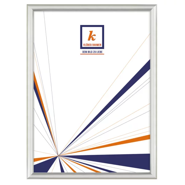 Cadre en aluminium Joel sur mesure argent satiné, dos brossé | verre standard (2 mm)