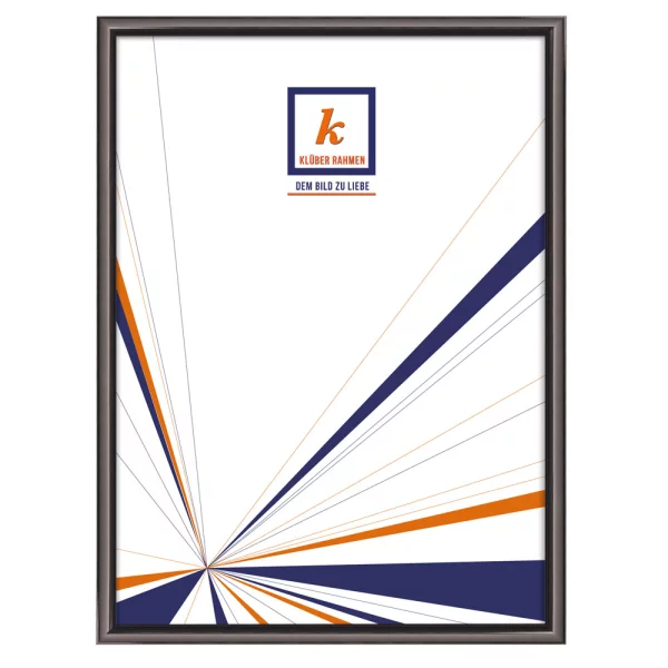 Alu Bilderrahmen Joel 30x45 cm | Kontrastgrau glänzend, Rücken gebürstet | Normalglas (2 mm)