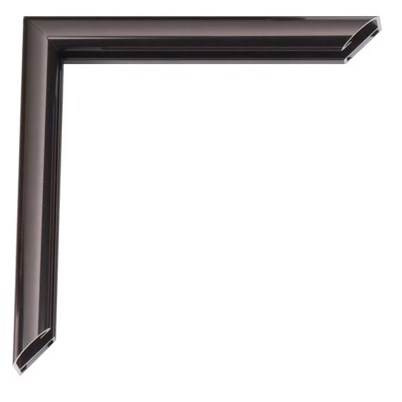 Cadre en aluminium Pedro sur mesure gris contraste brillant, dos brossé | verre standard (2 mm)
