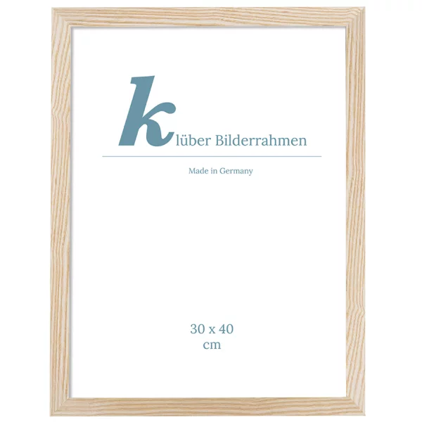 Cadre en bois Tarifa 60x80 cm | baguette brute, frêne | verre synthétique (2 mm)