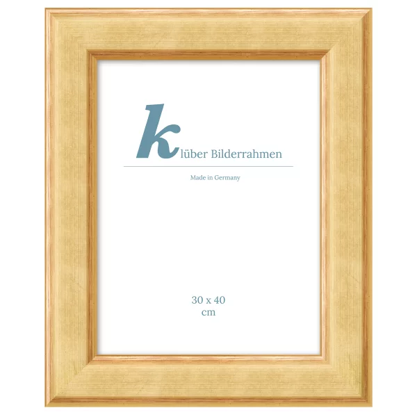 Holzrahmen Ceuta nach Mass Gold-Rotbraun | Normalglas (2 mm)