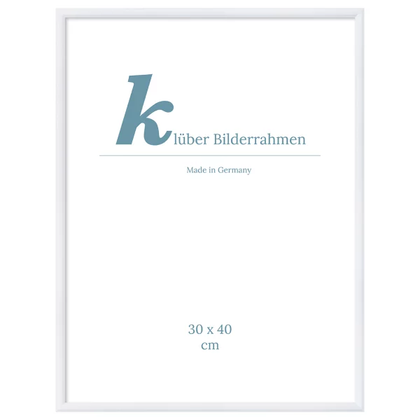 Holzrahmen Gran Canaria nach Mass Rundstab weiß | Normalglas (2 mm)