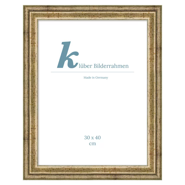 Cadre en bois San Fernando 40x60 cm | argent, rouge-noir brossé | verre standard (2 mm)