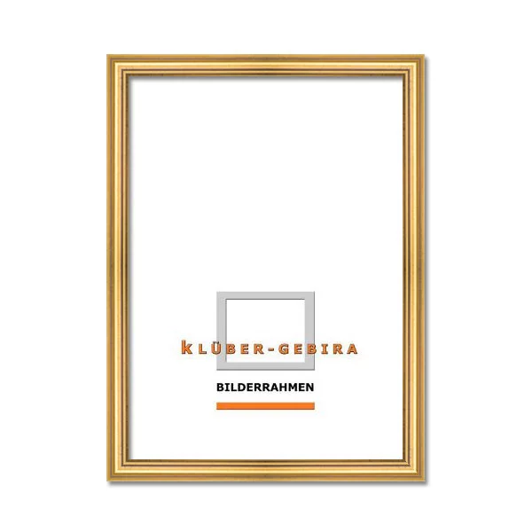 Holz Bilderrahmen Mostoles 40x60 | altgold | Normalglas (2 mm)