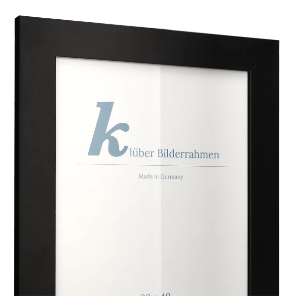 Holz Bilderrahmen Pantera 30x45 cm | schwarz | Normalglas (2 mm)