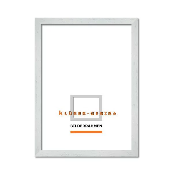 Holzrahmen Tias nach Mass Weiß | Normalglas (2 mm)