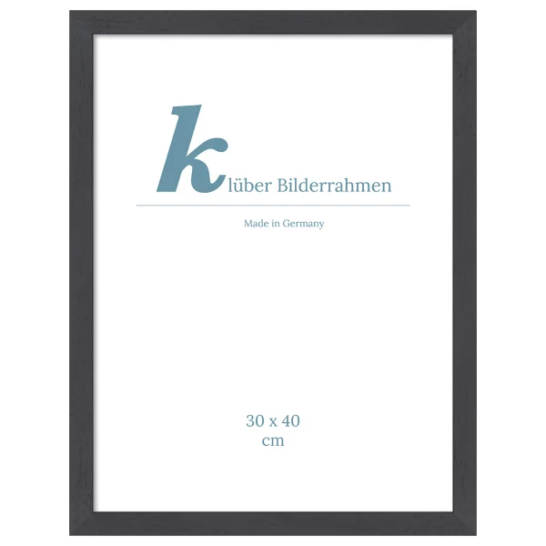 Holzrahmen Murcia 70x100 cm | Ausstellungsleiste schwarz | Kunstglas (2 mm)