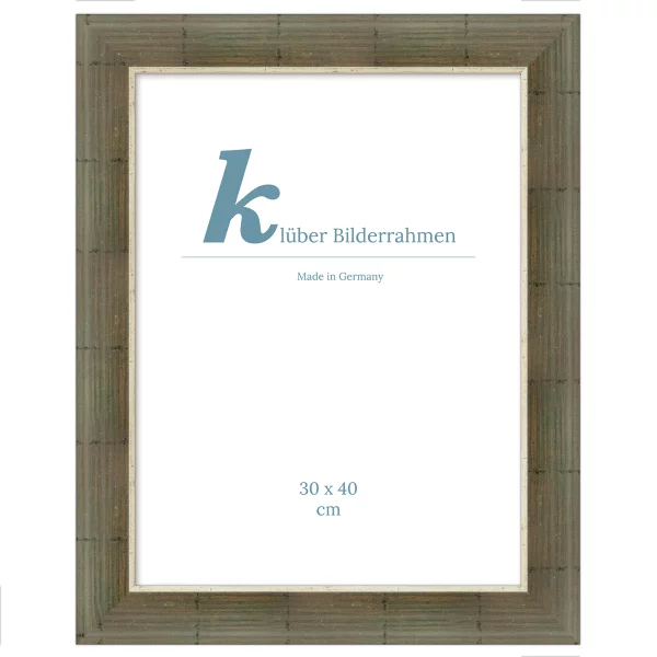 Cadre en bois Alcala 40x60 cm | argent bruni | verre standard (2 mm)