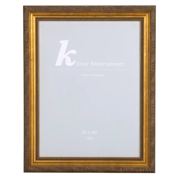Cadre de style baroque Marbella sur mesure baguette stilé or | verre standard (2 mm)