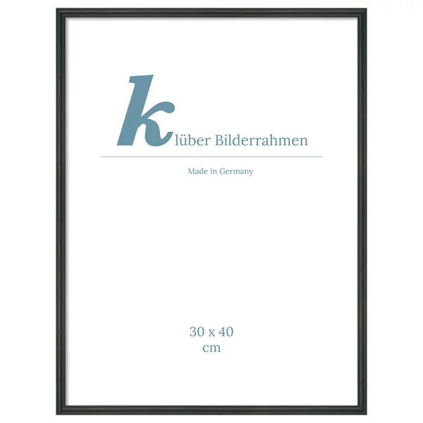 Holzrahmen Gran Canaria 20x30 cm | Rundstab schwarz | Normalglas (2 mm)