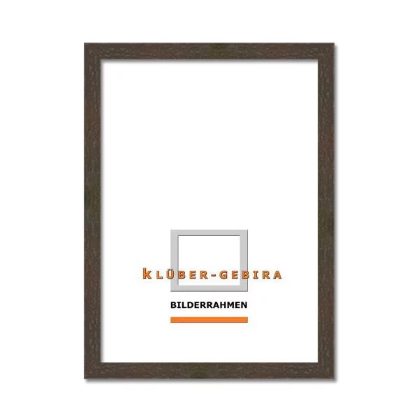 Cadre en bois Mérida sur mesure gris brun foncé | verre standard (2 mm)