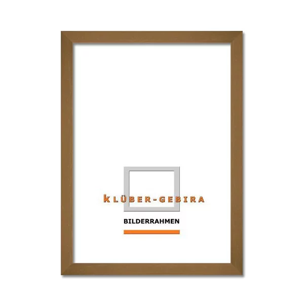 Cadre en bois Mérida sur mesure ocre | verre standard (2 mm)