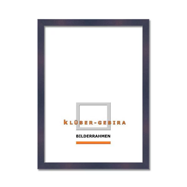 Cadre en bois Mérida sur mesure bleu foncé | verre standard (2 mm)