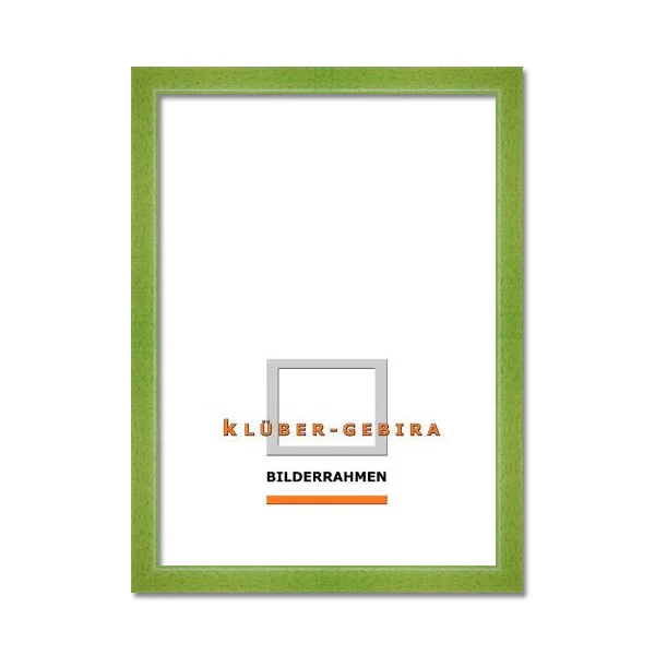 Cadre en bois Calvia sur mesure vert pomme | verre standard (2 mm)