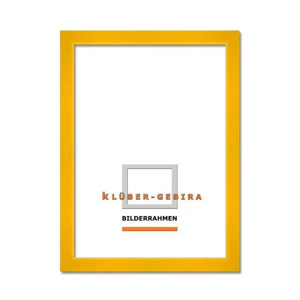 Cadre en bois Calvia sur mesure jaune | verre standard (2 mm)