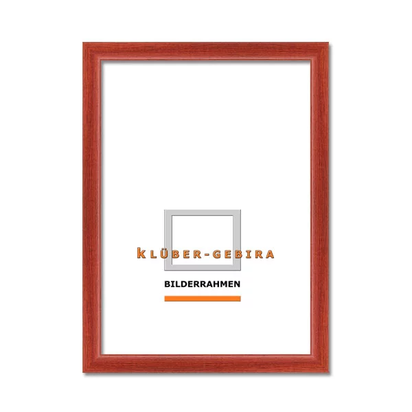 Cadre en bois Calvia sur mesure rouge | verre standard (2 mm)