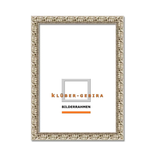 Cadre de style baroque Muro sur mesure argent | verre standard (2 mm)