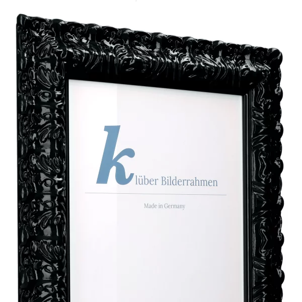 Barockrahmen Salamanca Color 50x60 cm | Black (214) | Normalglas (2 mm)