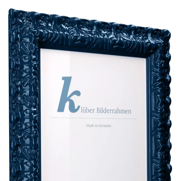 Barockrahmen Salamanca Color 70x100 cm | Indigo (105) | Kunstglas (2 mm)