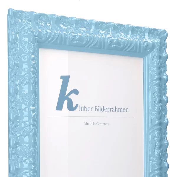Barockrahmen Salamanca Color 70x100 cm | Light Blue (091) | Kunstglas (2 mm)