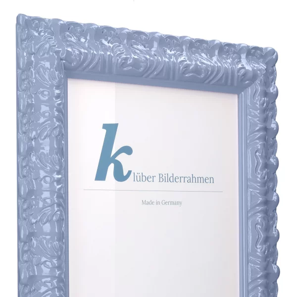 Barockrahmen Salamanca Color 50x60 cm | Misty Blue (086) | Normalglas (2 mm)