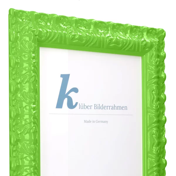 Barockrahmen Salamanca Color 50x60 cm | Neon Green (236) | Normalglas (2 mm)