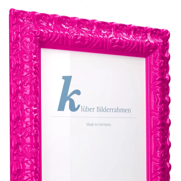 Barockrahmen Salamanca Color 70x100 cm | Neon Pink (234) | Kunstglas (2 mm)