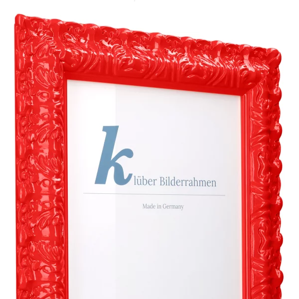 Barockrahmen Salamanca Color 50x60 cm | Neon Red (236-1) | Normalglas (2 mm)