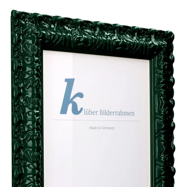 Barockrahmen Salamanca Color 70x100 cm | Seaweed Green (167) | Kunstglas (2 mm)