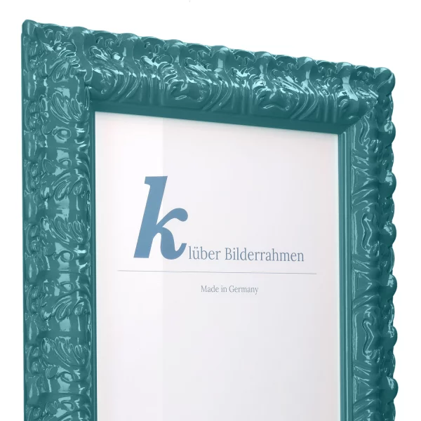 Barockrahmen Salamanca Color 50x60 cm | Teal (120) | Normalglas (2 mm)