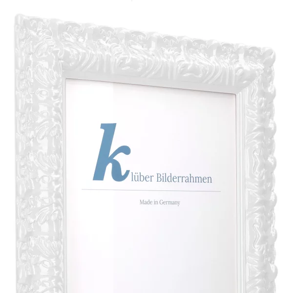 Barockrahmen Salamanca Color 50x60 cm | White (231) | Normalglas (2 mm)