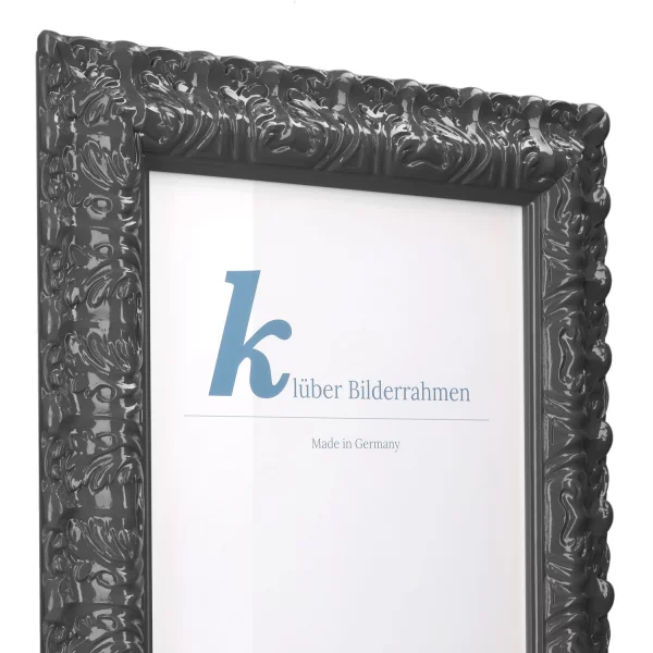 Cadre de style baroque Salamanca Color sur mesure Dark Grey (221) | verre standard (2 mm)