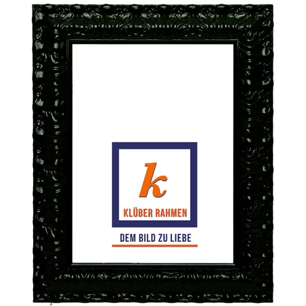 Cadre de style baroque Salamance Color sur mesure Black | verre standard (2 mm)