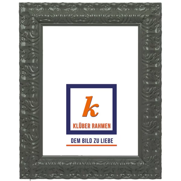 Cadre de style baroque Salamance Color sur mesure dark grey | verre standard (2 mm)