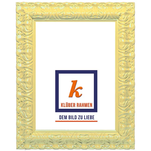 Cadre de style baroque Salamance Color sur mesure macaroon | verre standard (2 mm)
