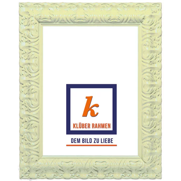 Cadre de style baroque Salamance Color sur mesure vanilla | verre standard (2 mm)