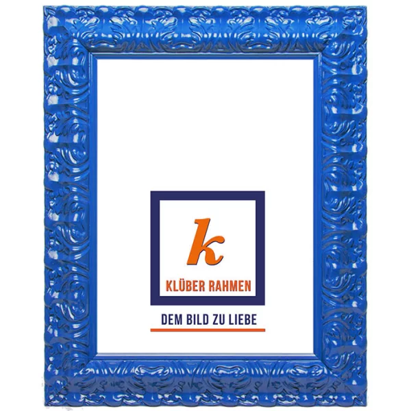 Cadre de style baroque Salamanca Color 30x40 cm | dark blue | verre standard (2 mm)